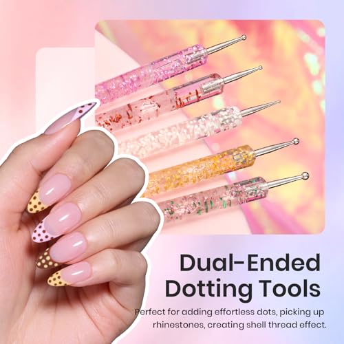 Beetles 31pcs Nail Art Brushes, Nail Art Pens, Dotting Tools, Dust Brush - color: F-Multicolor-31