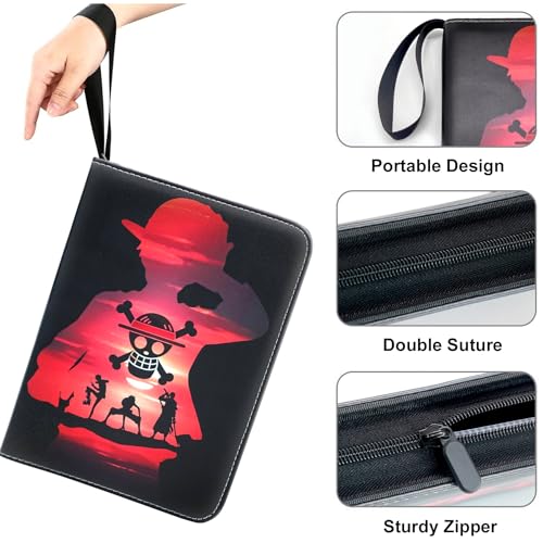 400 Pockets One Piece Card Binder,Portable Waterproof PU Storage Album,S490 - color: OP01-400, size: 4 Pocket