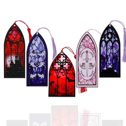 ACOTAR Night Court Acrylic Bookmark Set, Dark Fantasy Page Markers - style: Dark
