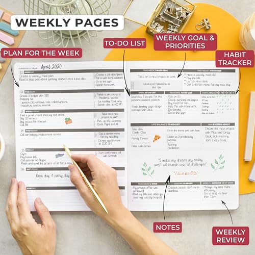 Clever Fox Planner PRO, Undated Weekly Planner, 8.5x11 Dark Pink - color: Dark Pink (Undated), size: A4 (8.5" x 11") Standard Version