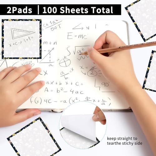 Sticky Notes 3x3 Inches, 2 Pads, Easy Post Cute Self-Stick Notes, Colorful Self Stick Notes Pads for Home Office Notebooks Accessories, Strong Adhesive Note Pad Colorful Daisy - color: Colorful Daisy