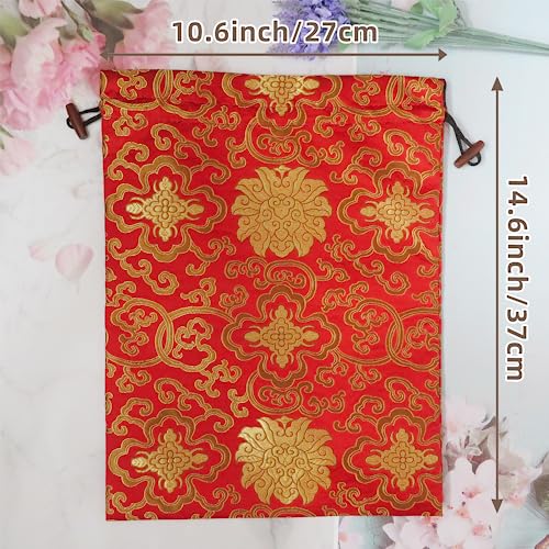 Ouyatoyu 3pcs Embroidered Silk Flower Design Jacquard Travel Bags - Laundry, Shoe, Lingerie & Underwear Storage for Men & Women - Washable Cloth Shoe Bags - color: pattern 2