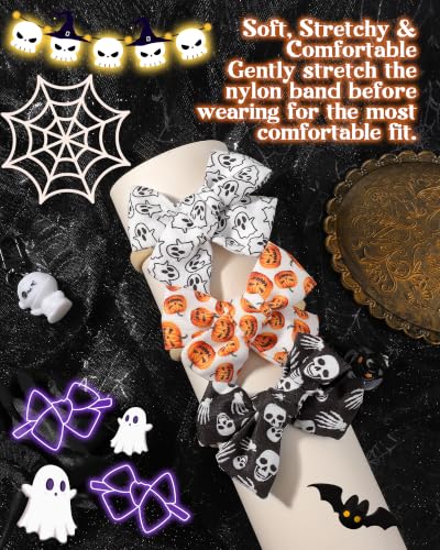 doboi 3PCS Baby Girls Headbands Halloween Hair Bows - color: orange