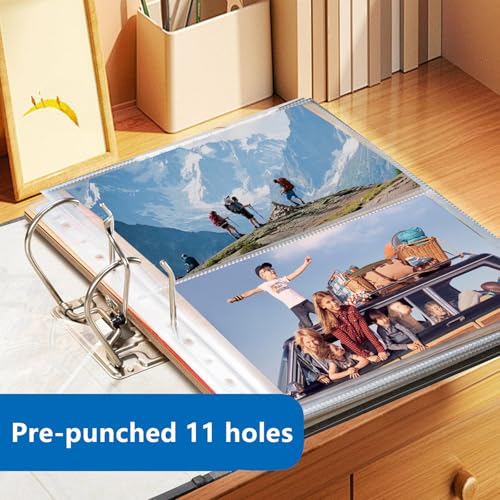 50 Pack Photo Sleeves Holds 200 5"x7" Photos, Clear Photo Page Protector for 3 Ring Binder, Double-Sided Photo Album Refill Pages Photo Pockets Photo Sleeves Binder Sheets - size: 5"x7"