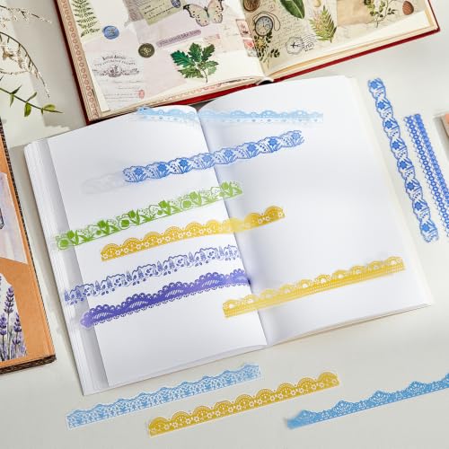 200 Pcs Colorful PET Lace Border Stickers for Toploader & Scrapbook - style: Colorful