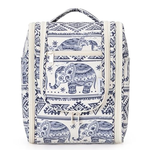 Narwey Hanging Travel Toiletry Bag for Women, Cosmetic Makeup Bag - color: B-Elephant, size: Medium