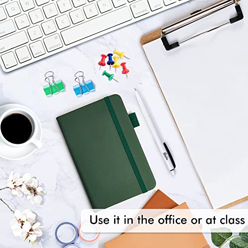 feela Pocket Notebook Journals, Mini Cute Small Hardcover College Ruled Notepad Office School Supplies, with 3 Black Pens, 3.5”x 5.5”, 3 Pack, A6, Vintage Colors - color: 3 Vintage Colors