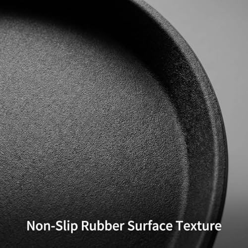 QWORK 14-Inch Round Non-Slip Serving Tray Set – 4Pack Rubber Surface Drink & Meal Carrier for Home, Café & Catering