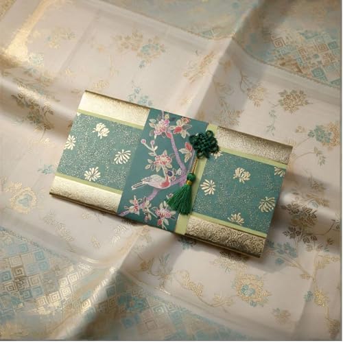 Premium Hanbok Money Envelopes & Cards - Golden Traditional 6 Pack