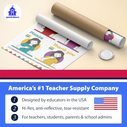 Quarterhouse 6 Poster Sign Language Part 2 Classroom Set - color: Sign Language Part 2