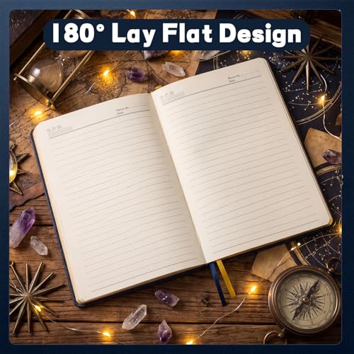 Thboxes 80 Sheets Lined Journal Notebook, Hardcover Notepad, Black Gold - color: Black Gold