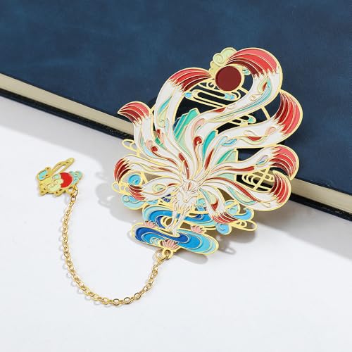 Shan Hai Jing Divine Beasts Bookmark Phoenix Dragon Koi Deer Good Luck Gift - color: Style 6 Gift Boxed