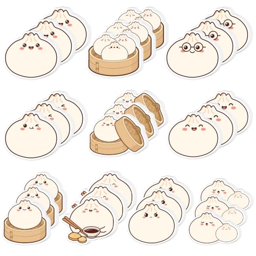 CJiangpo 30 Pcs Dumplings Sticky Note Little Dumpling Self Sticky Notepad - color: Dumplings