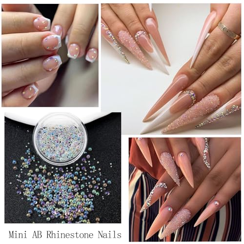 Pink Flatback Nail Pearls Rhinestones for Nail Art DIY Nail Charms - color: Colorful-09