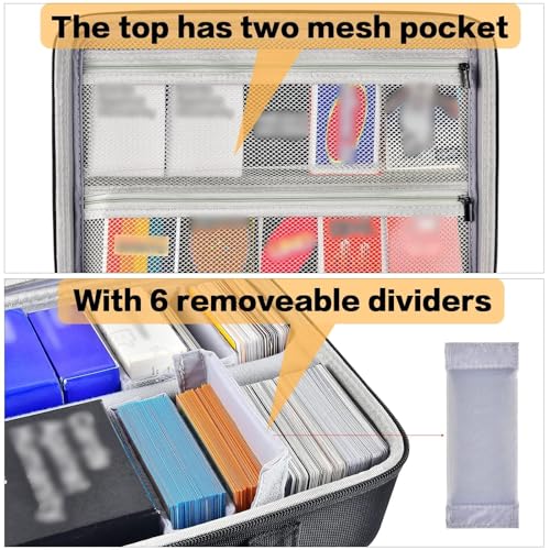 2700+ Trading Card Case for MTG, TCG Deck Boxes and Sports Cards - color: Grey