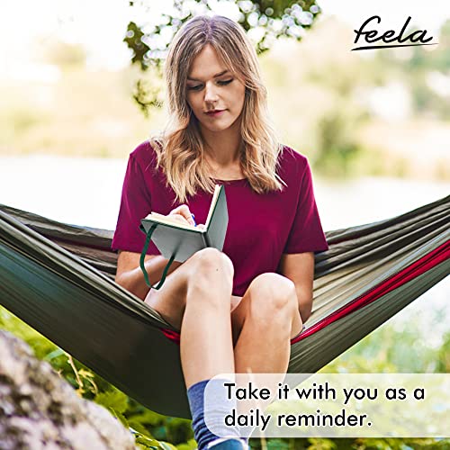 feela 6 Pack Pocket Mini Notebooks Bulk, Small Cute Memo Notepads Hardcover College Ruled Lined Journals with Pen Holder for School Business Work, with 6 Black Pens, 3.5”x 5.5”, A6, Dark Green - color: A6 6 Dark Green