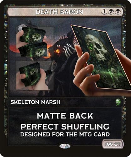 MTG Card Sleeves with 100 Pcs, Waterproof Textured Back Art Sleeves Deck Protector, HD Clear Front & Matte Back, Ultra-Durable, Smooth Shuffle Standard Size Card Sleeves Fit TCG MTG Cards-Skull - color: Clear
