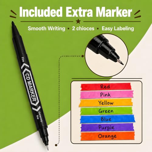 Thin Washi Tape with Pen 0.6 Inch x 22 Yards 7 Rolls