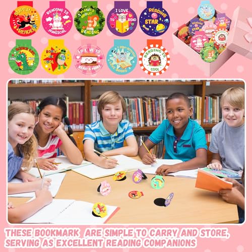 Resurhang 100 Pcs Reading Rewards Magnetic Bookmarks Reading Gifts for Kids - style: Reading Rewards