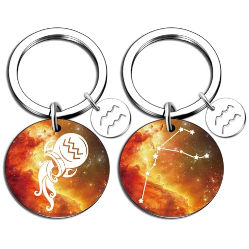 isiyu 12 Constellation Keychain Zodiac Astrology/Birthday For Women Men Adults Boys Girls Horoscope Lovers Gifts For Women - color: Color 12