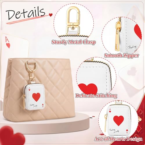Kenning Poker Accessories for Women Playing Card Keychain Pouch