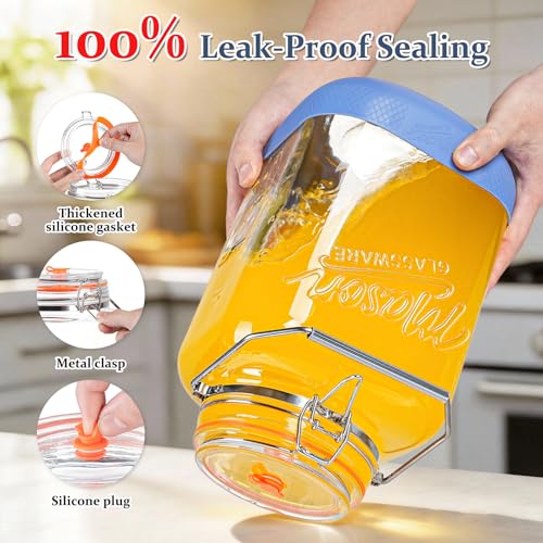Folinstall 1.5 Gallon Fermentation Jar, Pickling Jars for Sourdough Starter
