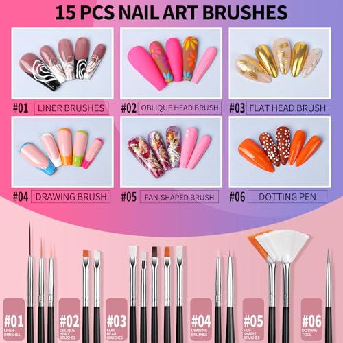 FANDAMEI Nail Art Tools, Nail Stuff, Nail Supplies, Nail Stand, Nail Brush - color: Black