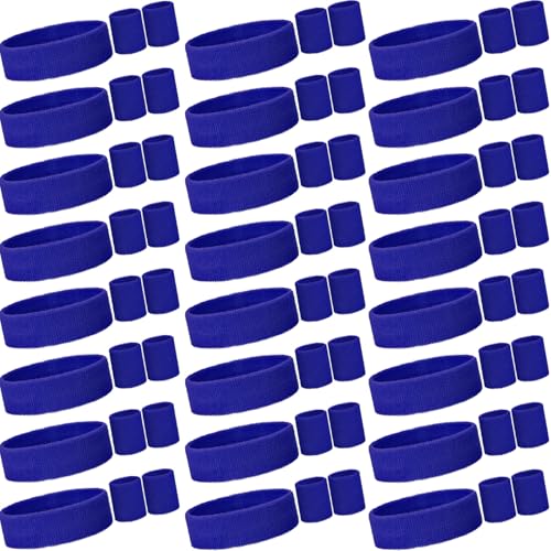 Sweatbands and Wristbands Set, Women, Men - color: Dark Blue