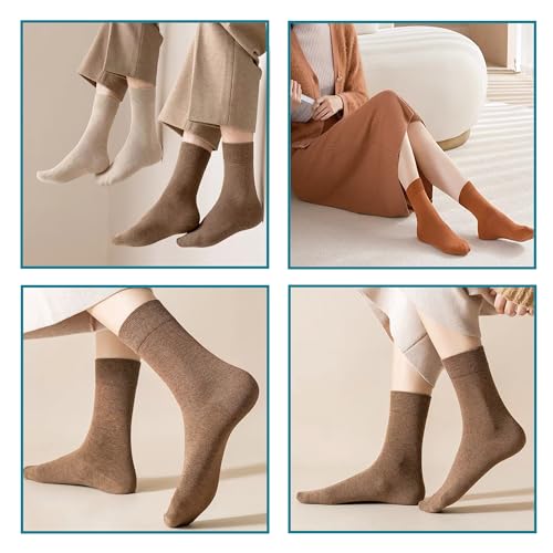 MAGIARTE Womens Mini Crew Cotton Socks,6 Pairs - color: Color#12