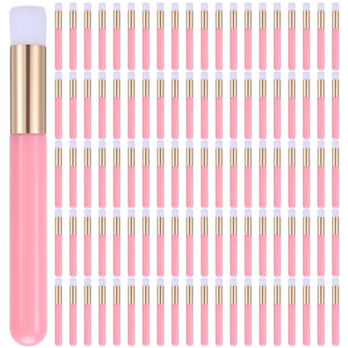 100 Pieces Lash Brushes for Cleaning, Lash Shampoo Brushes, Pink, 3.8Inch - color: Pink