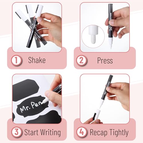 Mr. Pen- Chalkboard Labels, 100 pcs, Assorted Shapes - size: 100 pcs, style: Assorted Shapes