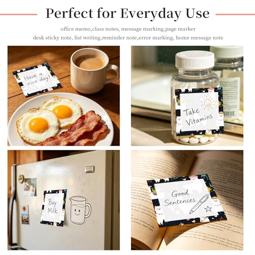 Sticky Notes 3x3 Inches, Cute Self-Stick Note Pads, Funny Memo Pads, Easy to Post Sticky Notes for Office, Home & Notebook Cute Llama Cactus - color: Cute Llama Cactus