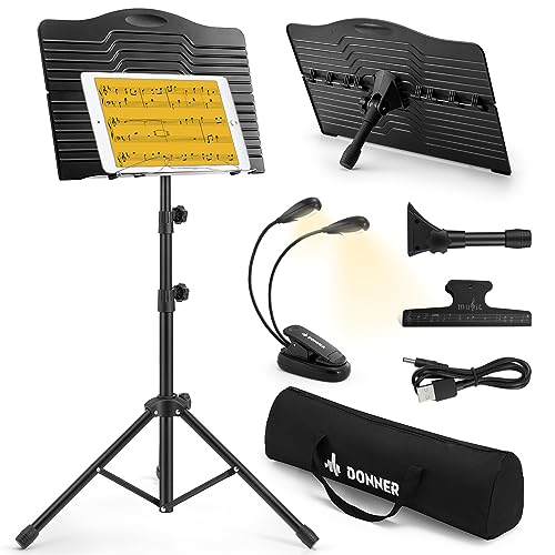 Donner DMS-1 Sheet Music Stand with Light & Carrying Bag