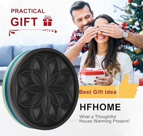 HFHOME Silicone Coasters Set, 4 Pcs Drink Coasters for Coffee Table, Bar Tabletop Protection - Peacock Blue - color: Peacock Blue - 4pcs