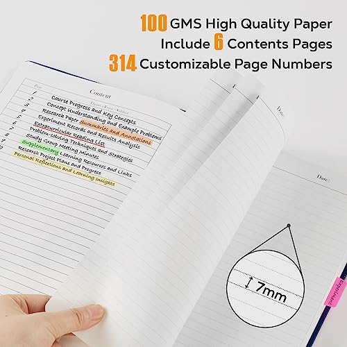 Hardcover Lined Notebook Journal for Writing, 320 Pages Leather Thick College Ruled Notebook Journal with 100GSM Paper, A5 (5.7'' X 8.4'') Daily Journal for Women Men Work Organization, Black - color: 2.Black, size: A5