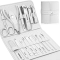 Manicure Set Professional Nail Clippers Pedicure Kit,16 pcs Stainless Steel - color: White