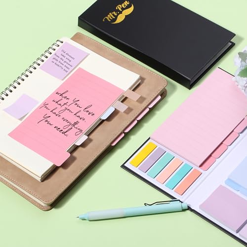 Mr. Pen- Sticky Notes Set, 820 Pack, Ruled - color: Pastel Macaron, size: 1 Set (Pack of 2)