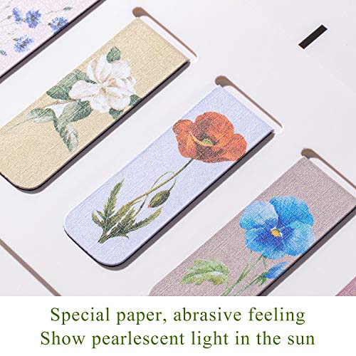 Chinco 10 Pieces Magnetic Bookmarks for Women Magnets Page Markers Clip Assorted Book Markers Set for Teachers Reading Gifts(Sweet Flower) - style: Sweet Flower