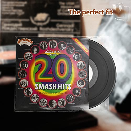 Golden State Art 12.75" x 12.75" Clear Record Outer Sleeves,200 Pack - size: 12.75x12.75