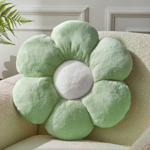 Flower Pillow,15.7In Daisy Pillow Green Throw Pillows - color: Green, size: 15.7in