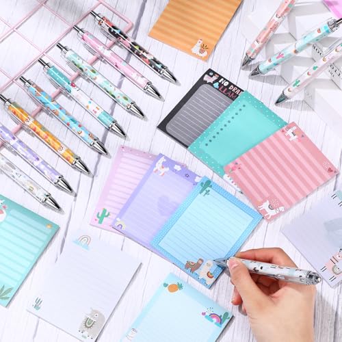 Dispowreath 24 Pcs Llama Sticky Notes with Pens Alpaca Party Favors Gifts - style: Alpaca