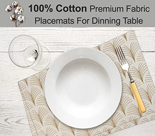 Ruvanti Placemats Set of 6, 100% Cotton Place Mats of 13"x19" – Luminous - color: Luminous