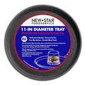 New Star Foodservice Non-Slip Tray, Plastic, Rubber Lined, Round, Black, 11-Inch - size: 11 inch
