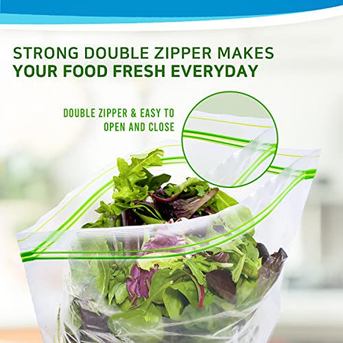 Cleanwrap Food Storage Zip Lock Bags LDPE, BPA FREE, M * 150Pcs & L * 75Pcs - size: 225 Counts (150 Medium)/(90 Large)