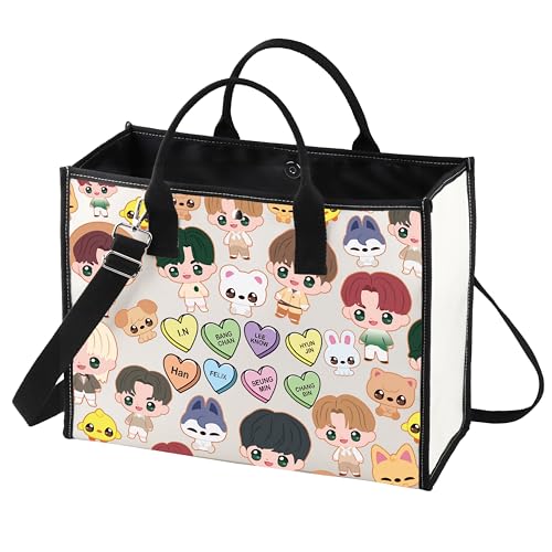 LEVLO Korean Group Stay Cosmetic Makeup Bag Korean Group Fans Gift Korean Group Cartoon Member Makeup Zipper Pouch Bag (SK LT) - color: SKZ LT