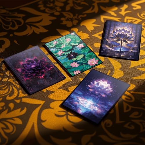 MTG Card Sleeves - Lorwyn Lotus - Ultra Clear Front & Matte Finish Back, 100 Count Standard Size Matte Art Sleeve for Magic The Gathering