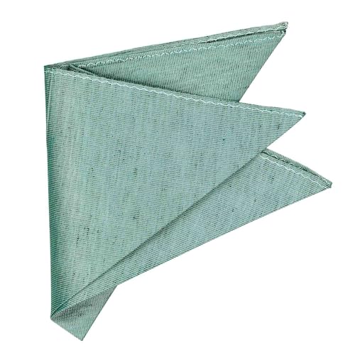 tiemart Regent Morris Neckwear Silk/Linen Pocket Square - color: Dark Green Regency