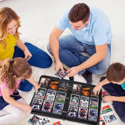 450 Pockets Trading Card Binder Sleeves, 25 Pages Side Loading Card Sleeves - size: 450 Pockets