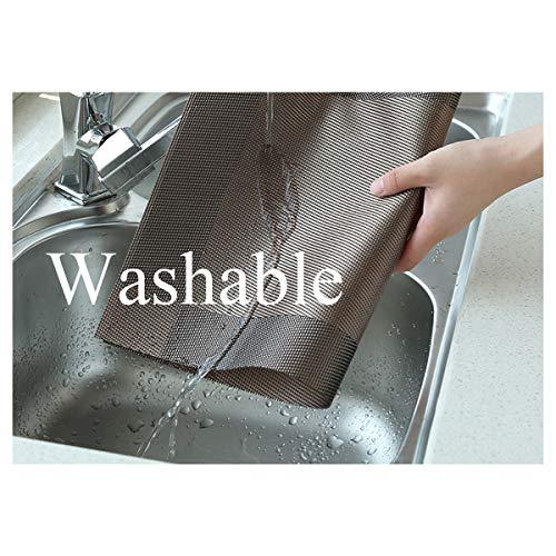 Vinyl Placemats Heat-Resistant Table Mats Washable Easy Clean Plastic Placemats for Dining Table Set of 6 (Brown) - color: 01: Brown, size: 6 Placemats