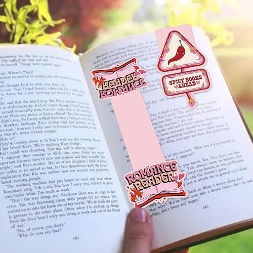 Smutty Magnetic Bookmarks for Women, 9 Pcs Funny Spicy Book Mark Clips, Cute Pink Magnet Book Marks for Reading, Smutty Romance Merch Gifts for Christmas Valentine - style: Smutty